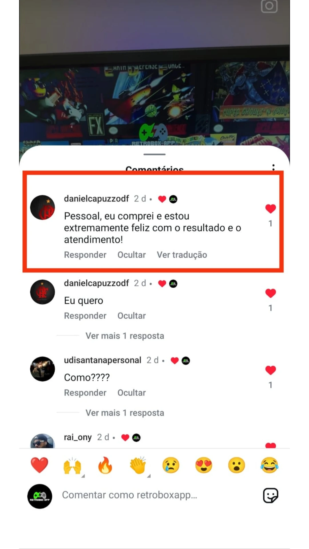 Comentário: feliz com o resultado e atendimento